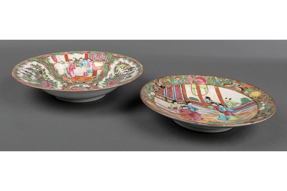 Appraisal: Two Chinese Export Famille Rose Porcelain Bowls th and th