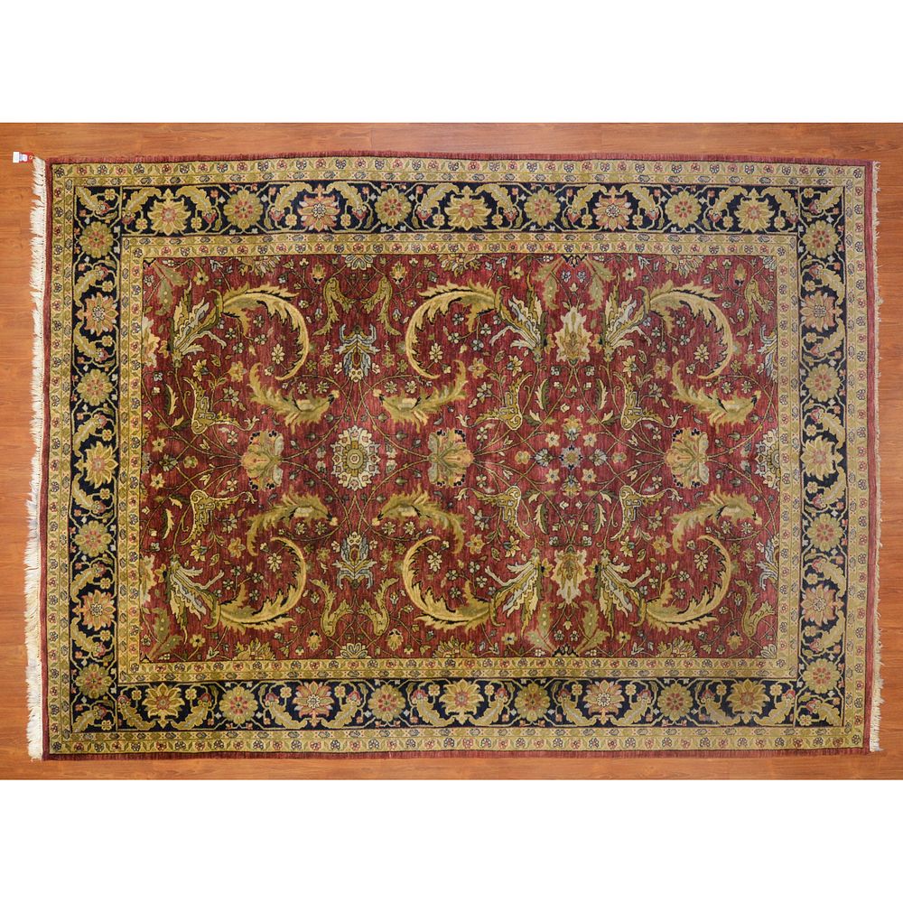 Appraisal: Indo Mahal Rug India x Modern hand-knotted wool pile on