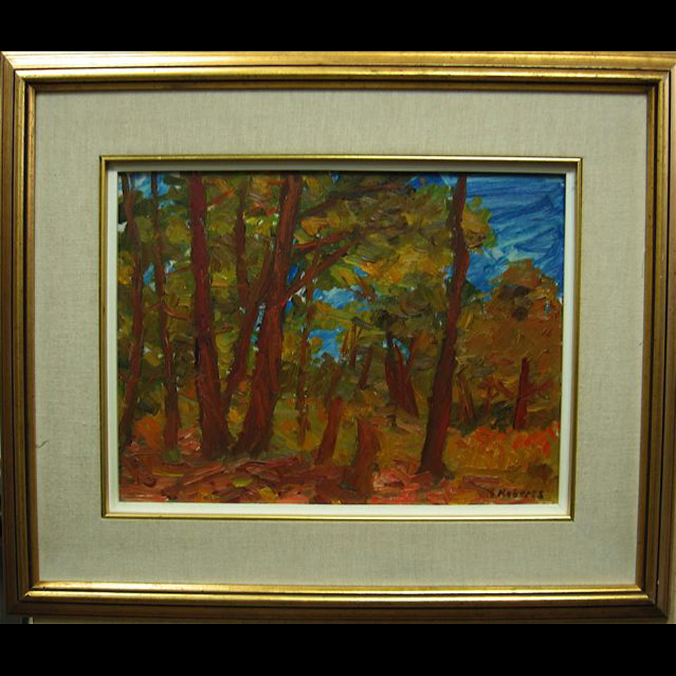 Appraisal: WILLIAM GOODRIDGE ROBERTS - CANADIAN AUTUMN LANDSCAPE OIL ON MASONITE