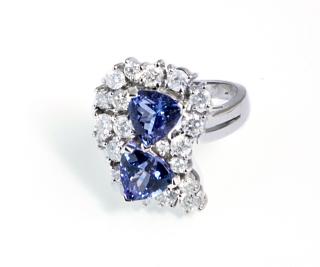 Appraisal: Lady's K White Gold Cluster Dinner Ring with tw Lady's