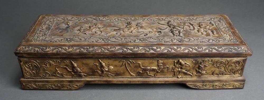 Appraisal: Burmese Gilt Lacquered Wood Hinged Box x x in x