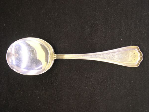 Appraisal: Reed and Barton Sterling Silver Chased Hepplewhite Serving Spoon the