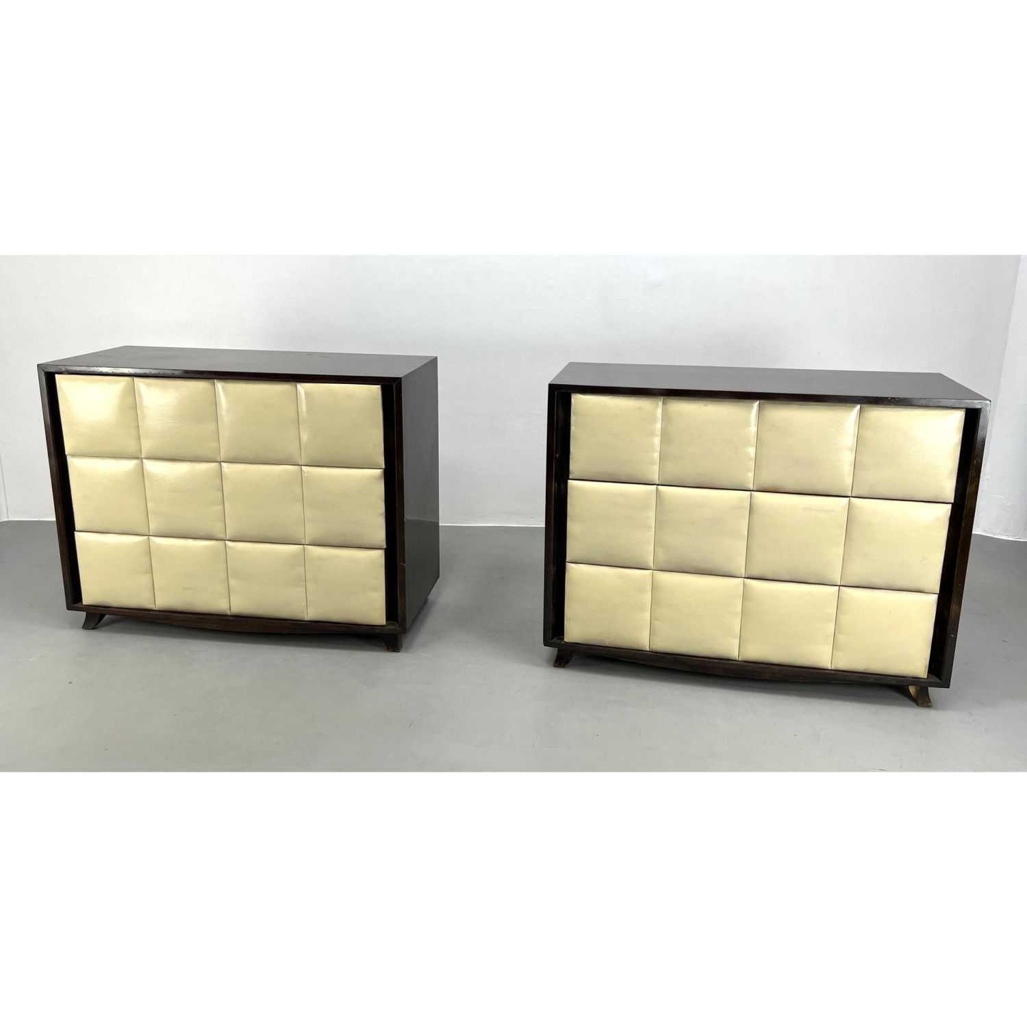 Appraisal: Pr GILBERT ROHDE for HERMAN MILLER Bachelors Chests Quilted style