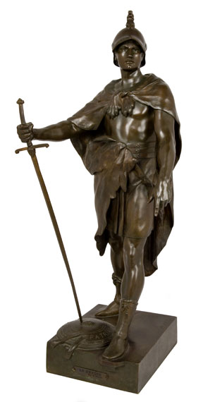 Appraisal: Bronze Figure of a Roman Soldier Le Devoir Estimate -