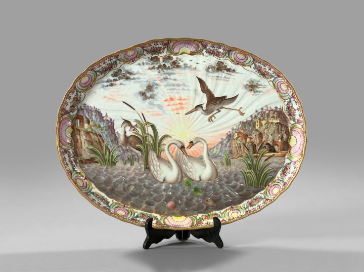 Appraisal: Large Meissen Porcelain Tray fourth quarter th century of oval