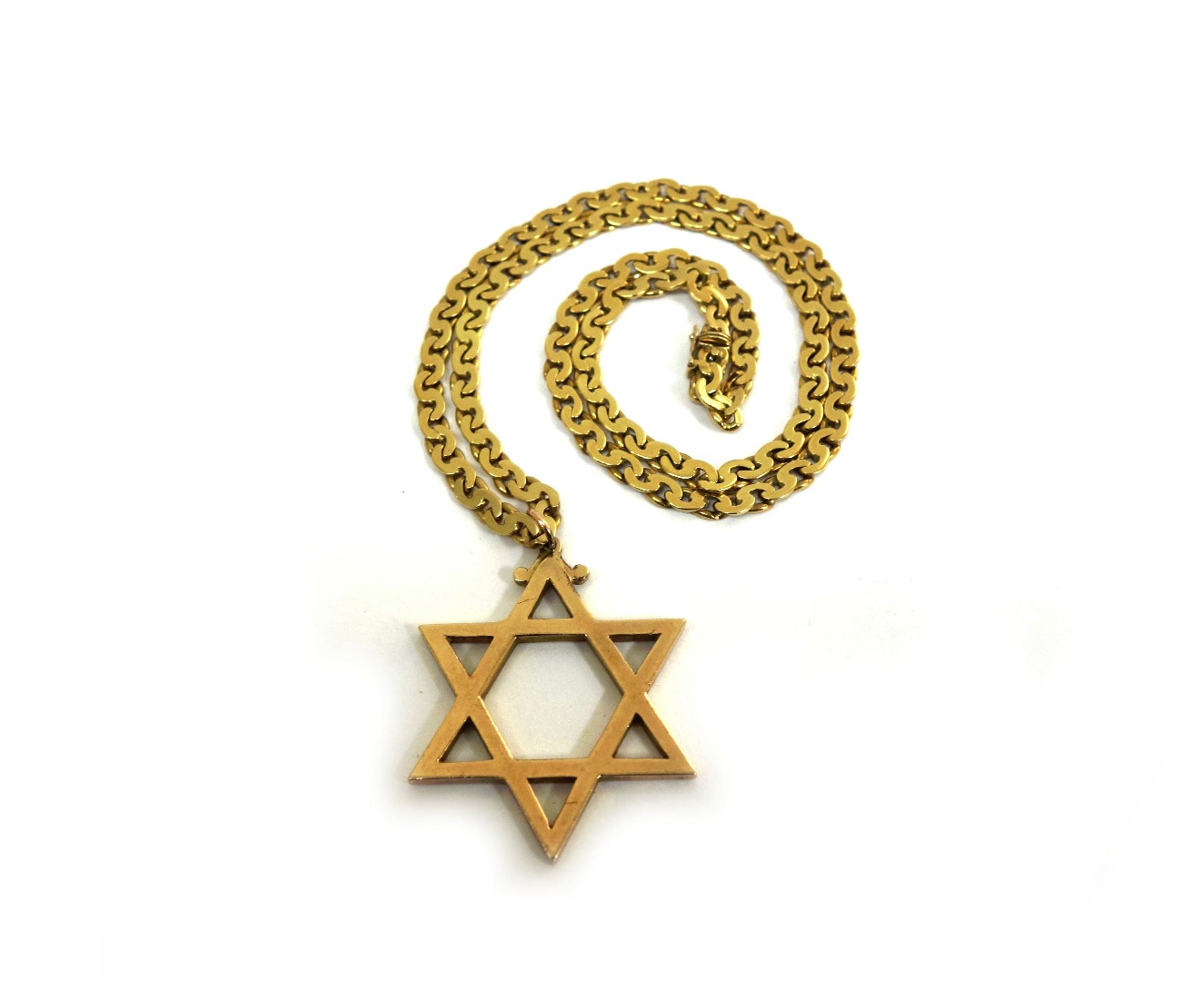 Appraisal: A ct 'Star of David' pendant g on a stylised