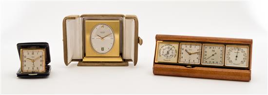 Appraisal: Sale Lot Three Travel Alarm Clocks th century comprising two