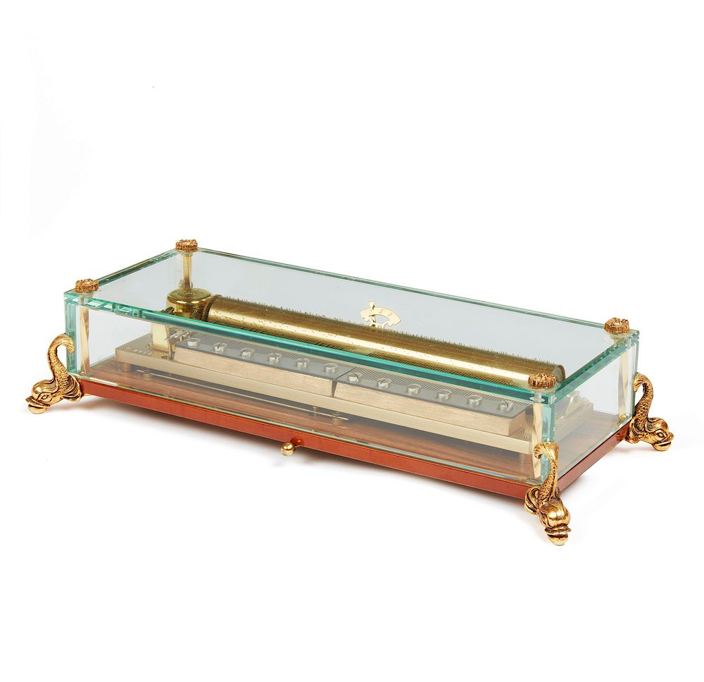 Appraisal: Reuge Note Music Box Reuge note music box having glass