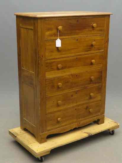 Appraisal: C cottage pine tall chest '' W '' D ''