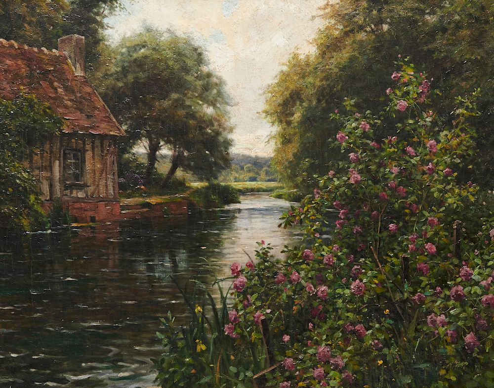 Appraisal: LOUIS ASTON KNIGHT American - By the River oil on