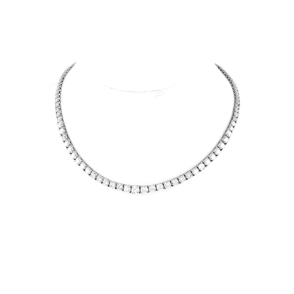 Appraisal: Carat Diamond and K Gold Necklace Approx Carat Graduated Round