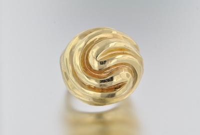 Appraisal: An Abstract Design Gold Ring k yellow gold ring designed