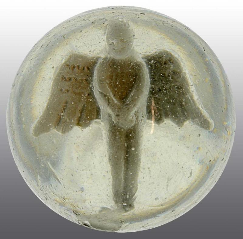 Appraisal: Sulphide Angel Marble Description Original finish Well-centered figure with nice