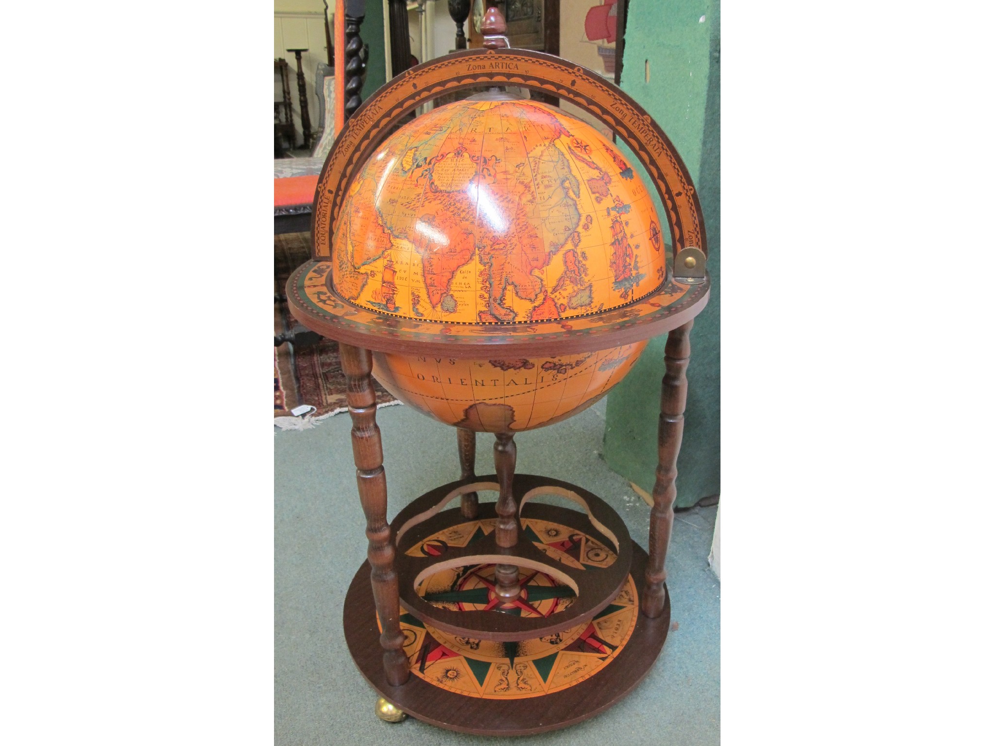 Appraisal: A Zoffoli globe drinks trolley