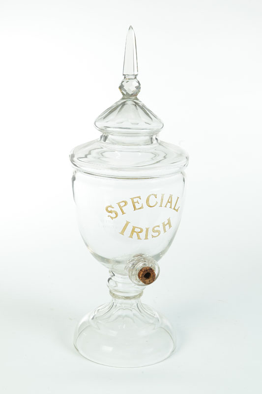 Appraisal: GLASS DISPENSER England nd half- th century Large Special Irish