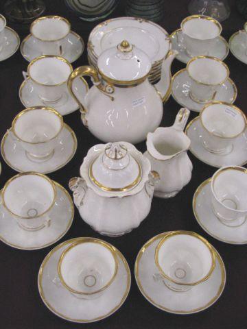 Appraisal: French Porcelain Dessert or Luncheon Set th century gold band