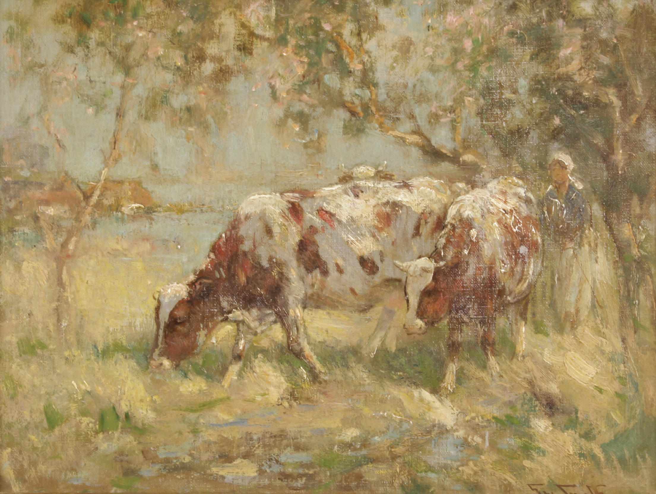 Appraisal: George Smith RSA British - Cows in a meadow signed