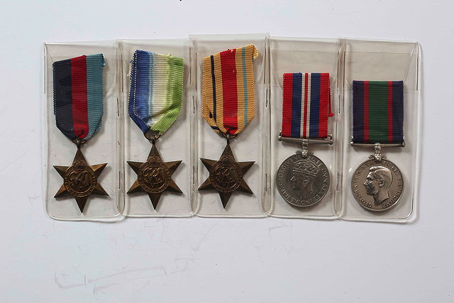 Appraisal: A GROUP OF FIVE MEDALS awarded to R Manson P