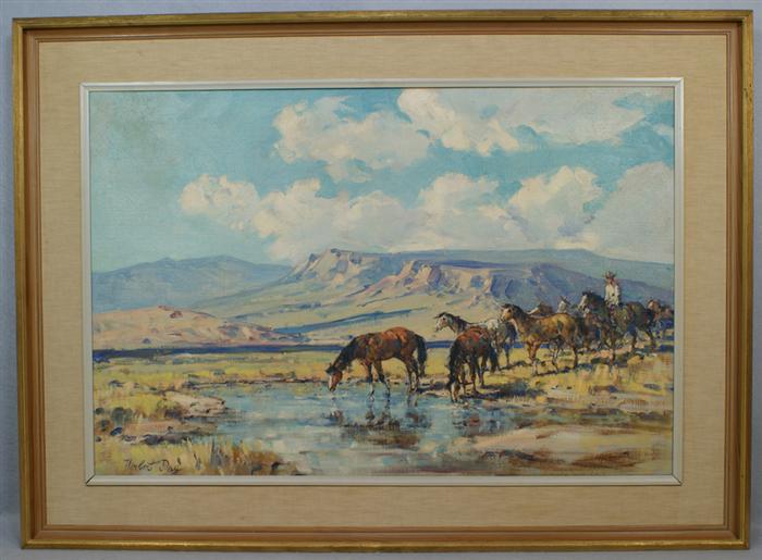 Appraisal: Herbert Day American th c o c Horses Grazing in