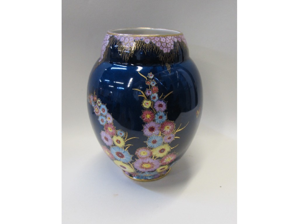 Appraisal: Carlton Ware My Garden pattern vase no def