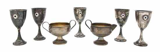 Appraisal: An American Sterling Silver Creamer and Sugar Set Arrowsmith weighted