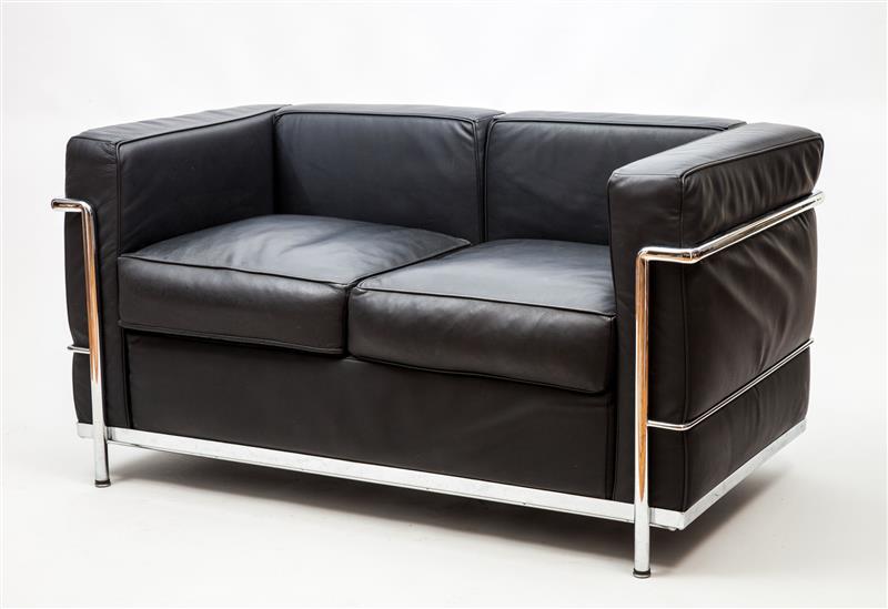 Appraisal: Sofa Le Corbusier c Chrome leather x x in Property