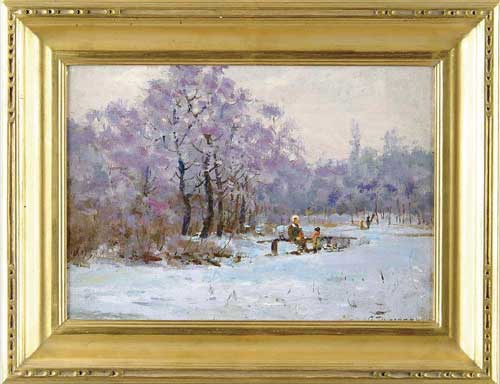 Appraisal: SERGEI DANILOWICH DUMENKO Russian - WINTER PASTIME Colorful winter scene