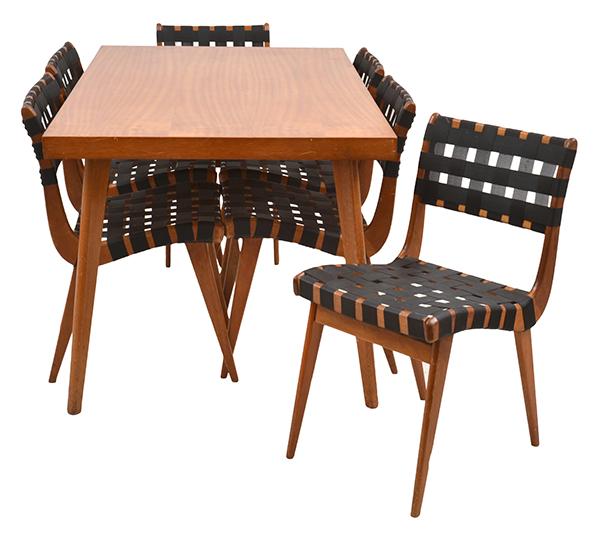 Appraisal: DOUGLAS SNELLING NEW ZEALAND - DINING SUITE c early s