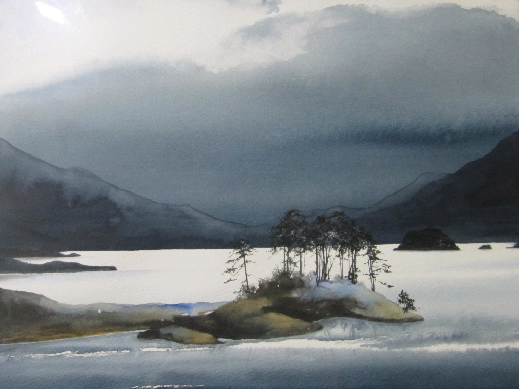 Appraisal: JEAN McNEILL Watercolour 'Storm over Loch Katrine' signed recto and