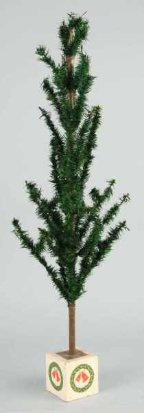 Appraisal: Large Christmas Fir Tree with Wooden Base Description Base with