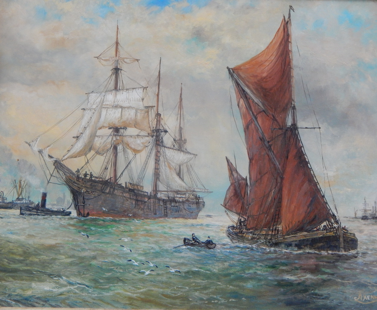 Appraisal: A Kennedy The Cutty Sark as the Ferriar in oil