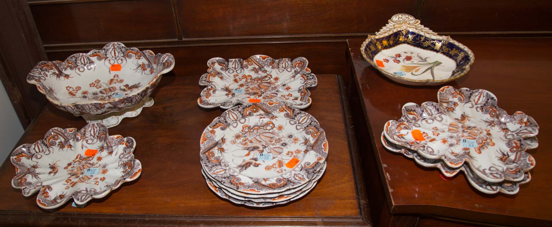 Appraisal: Mason's ironstone partial dessert service ca also with a Coalport