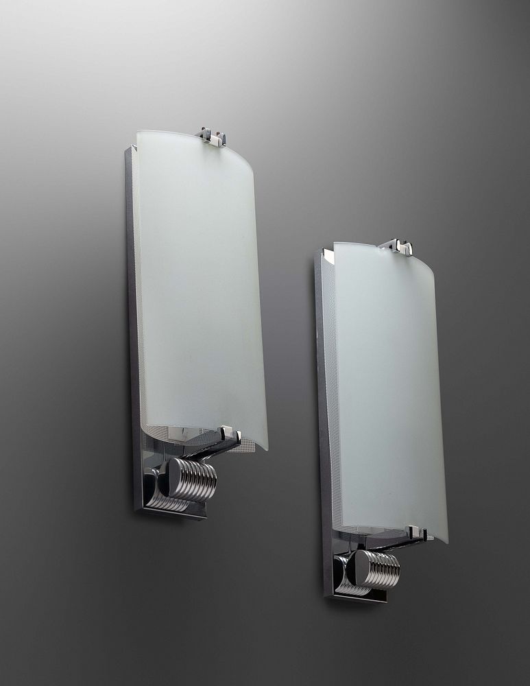 Appraisal: Richard Meier American b Pair of Sconces Baldinger USA Richard