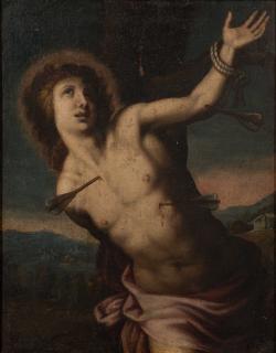 Appraisal: CONTINENTAL SCHOOL Saint Sebastian CONTINENTAL SCHOOL Saint Sebastianoil on canvas