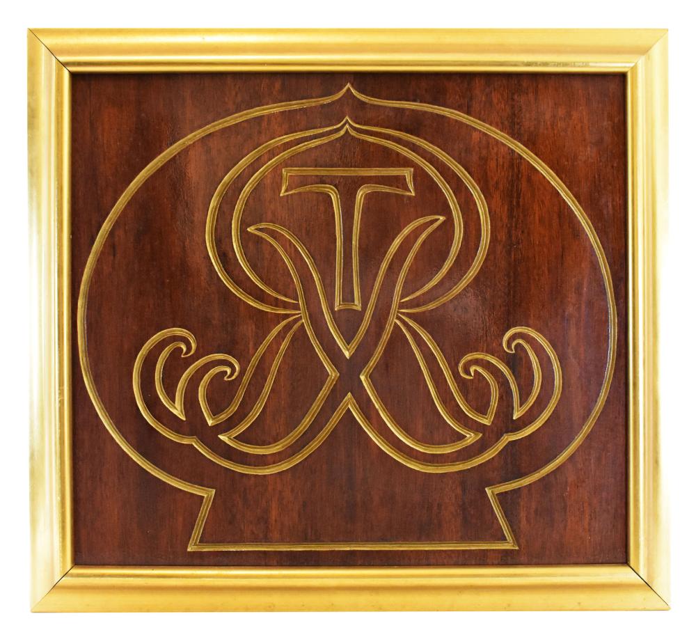 Appraisal: MAHOGANY PANEL FROM THE RUSSIAN TEA ROOM NEW YORKThe panel