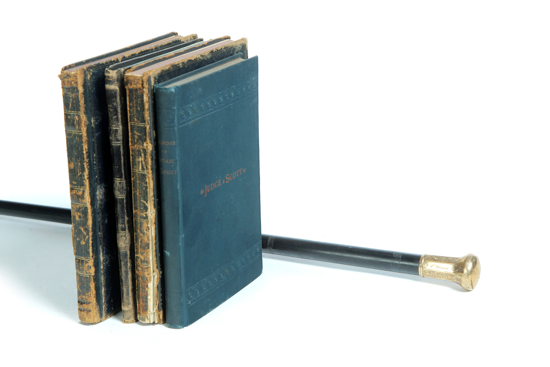 Appraisal: GOLD-HANDLED CANE OF OHIO LEGAL INTEREST American ca Ebony stick