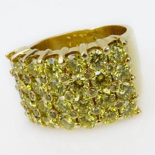 Appraisal: Man's or Lady's Approx Carat Fancy Intense Yellow Diamond and