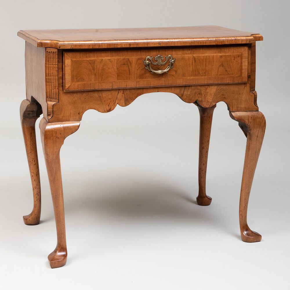 Appraisal: George I Inlaid Walnut Lowboy x x in Condition Evidence