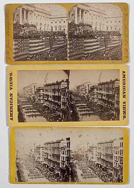 Appraisal: Political Americana - Lincolniana Stereoviews of Lincoln's Funeral Procession and