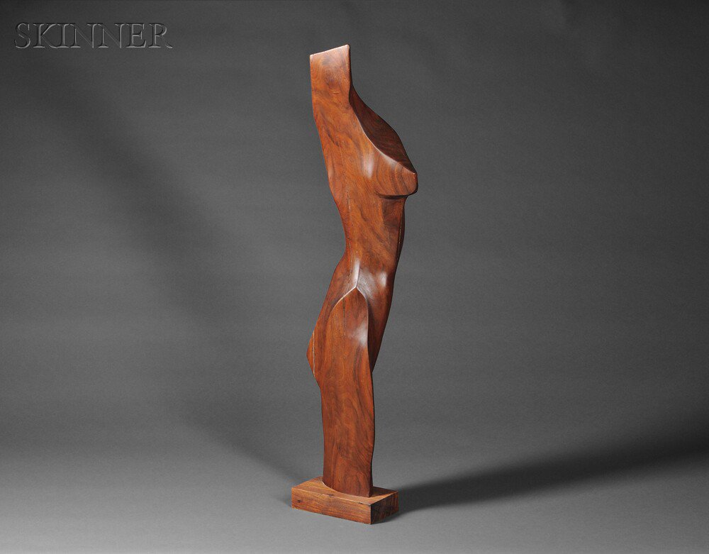 Appraisal: Ralph N Hurst American - Daphne Unsigned Carved walnut x