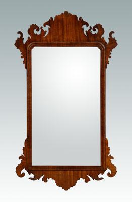 Appraisal: Chippendale mahogany mirror scrolled frame and molded mirror surround probably