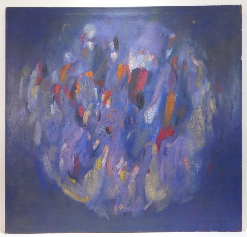 Appraisal: Attr David Von Schlegell Abstract Painting Attr David Von Schlegell