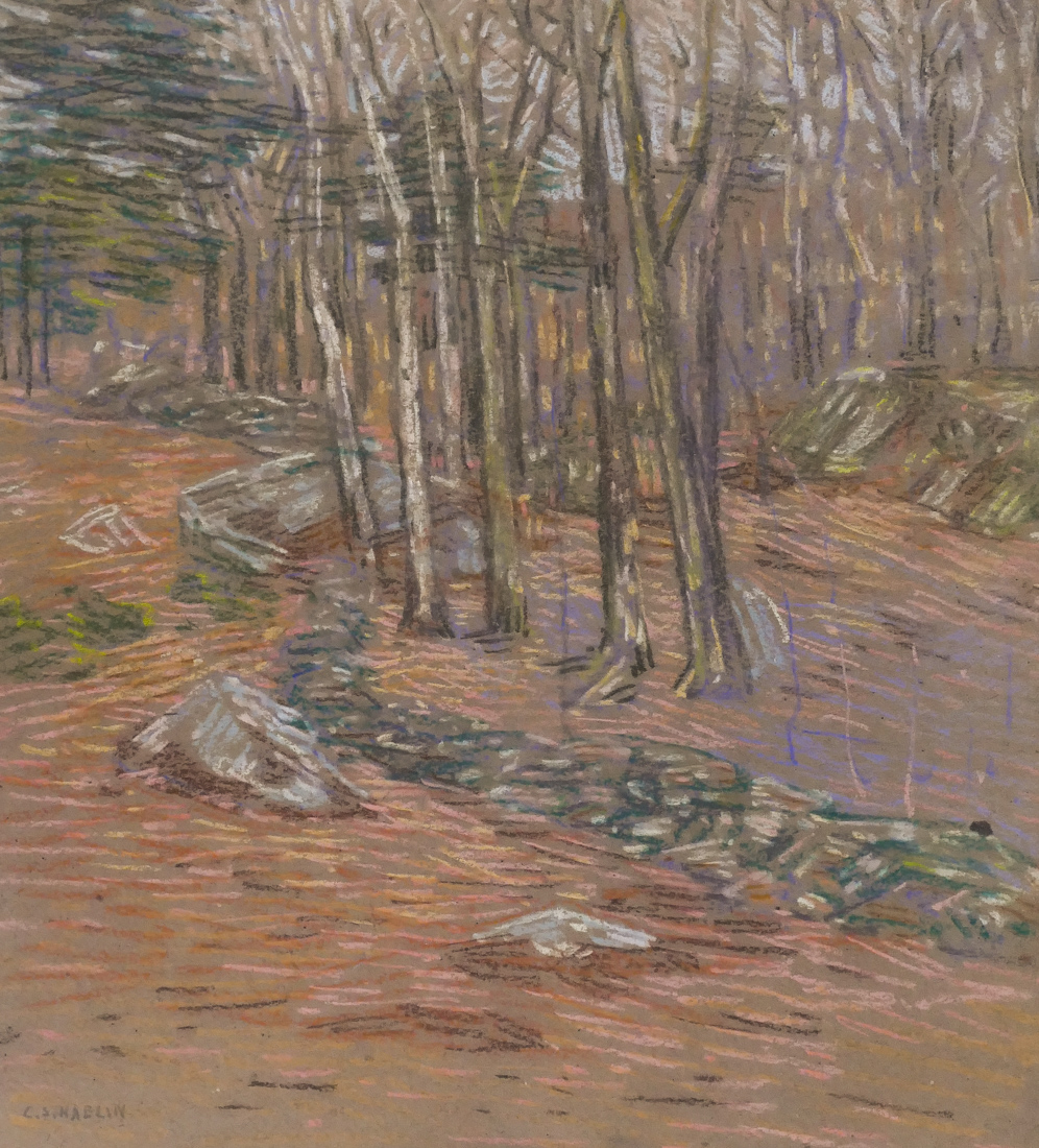 Appraisal: Charles Kaelin - Massachusetts ''Forest Stream'' Pastel on Paper ''x