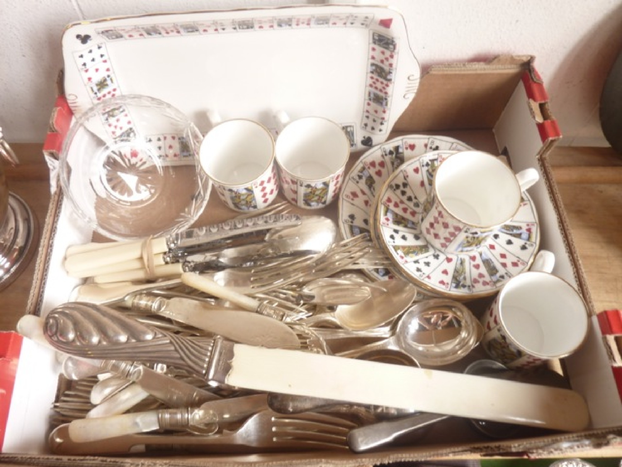 Appraisal: A selection of silver plated and other dinner cutlery a