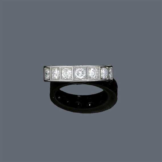 Appraisal: DIAMOND RING CARTIER White gold Decorative Rivi re model the