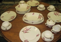 Appraisal: A CZECH PIECE FINE CHINA SET in a pink dogwood