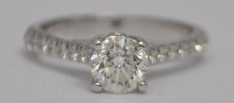 Appraisal: K GOLD COAST DIAMOND ENGAGEMENT RING This is a beautiful