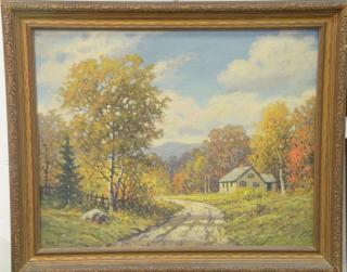 Appraisal: William Frederick Paskell - oil on canvas country landscape Rd