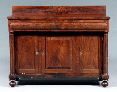 Appraisal: Classical mahogany sideboard highly figured mahogany veneers with pine poplar