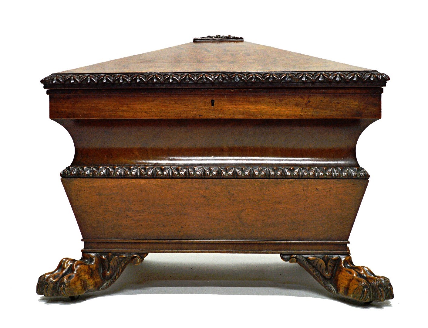 Appraisal: A William IV mahogany squat pagoda shaped wine cooler with